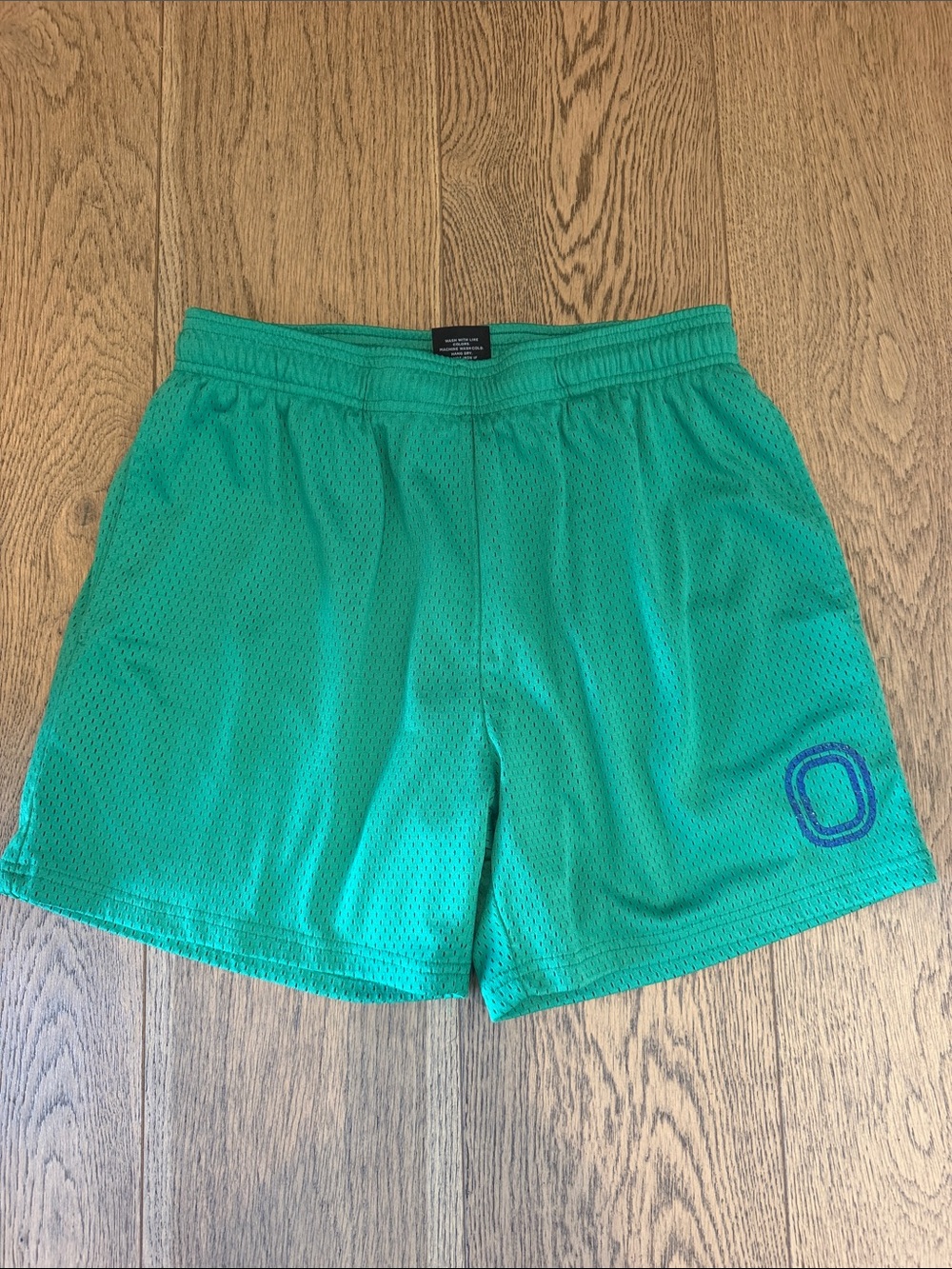 Overtime Green Mesh Athletic Shorts